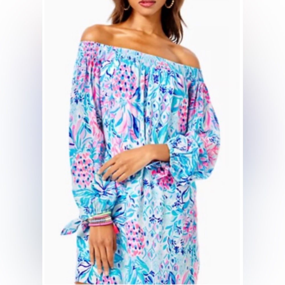 NWOT! Lilly Pulitzer Maryellen Off-the-shoulder Dress. Size S